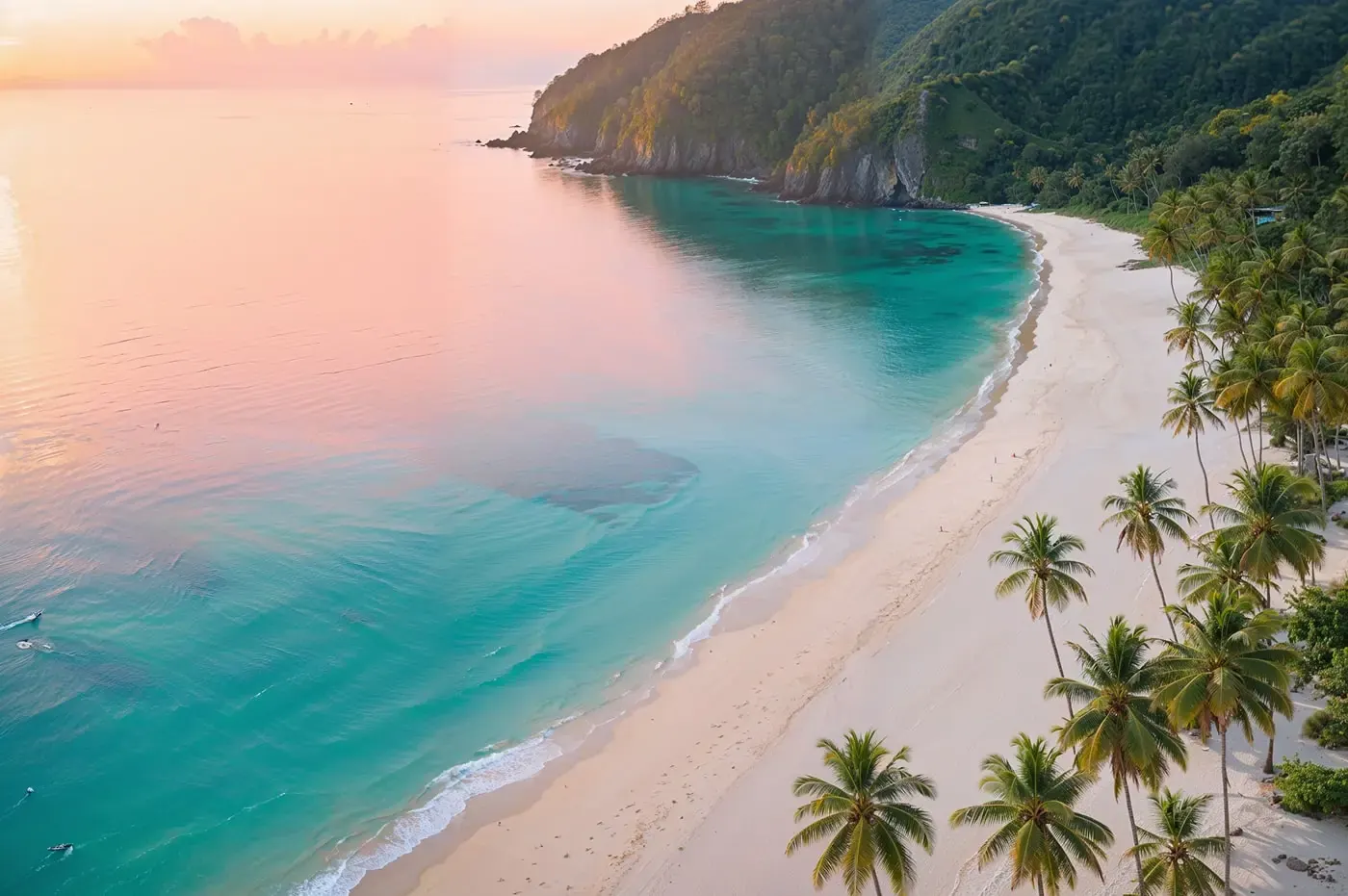Aerial beach view